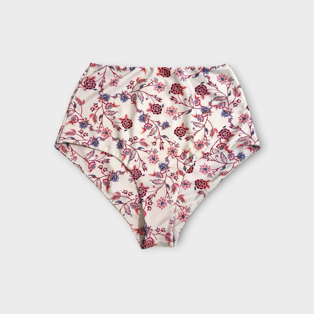 MIKOH Lami Dainty Floral High-Waisted Bikini Bottom Small